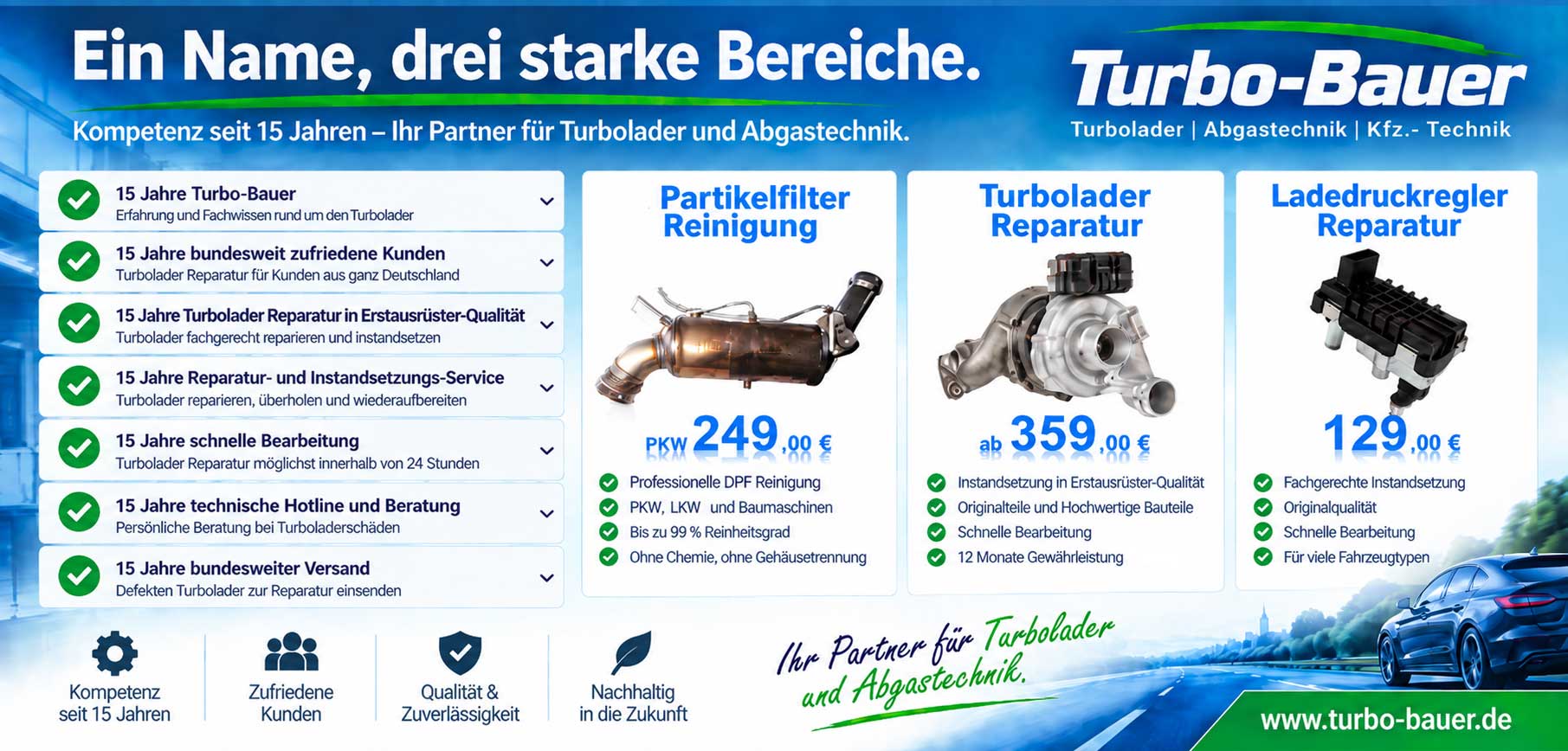 Turbo-Bauer Turbolader Reparatur und Instandsetzung – Turbolader reparieren, überholen und wiederaufbereiten