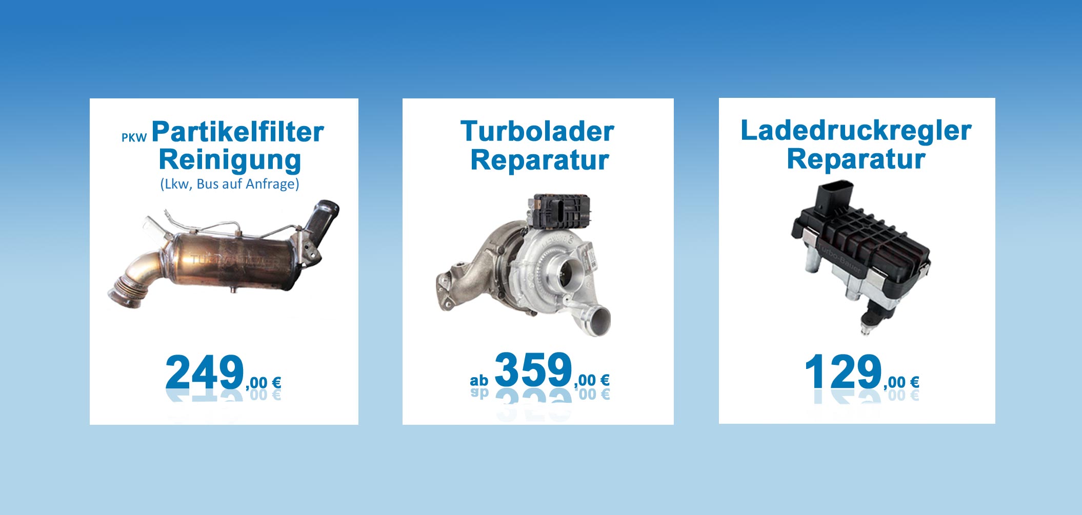 Turbolader Reparatur und Instandsetzung – Partikelfilter Reinigung und DPF Reinigung bei Turbo-Bauer